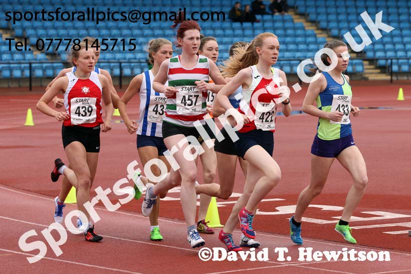 Womens under-20s 1500 metres, Northern Senior and Under-20s Champs., SportsCity, Manchester. Photo: David T. Hewitson/Sports for All Pics